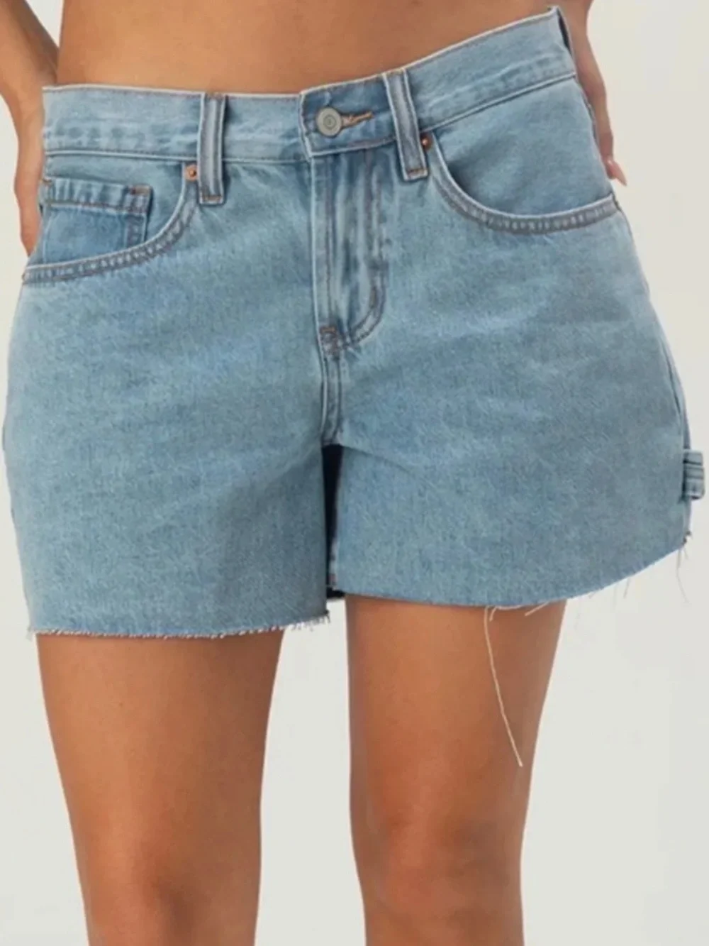 RSQ Low Rise Baggy Carpenter Denim Shorts Size 33 NWT